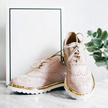 Nice Kicks Pink & Gold Brogues